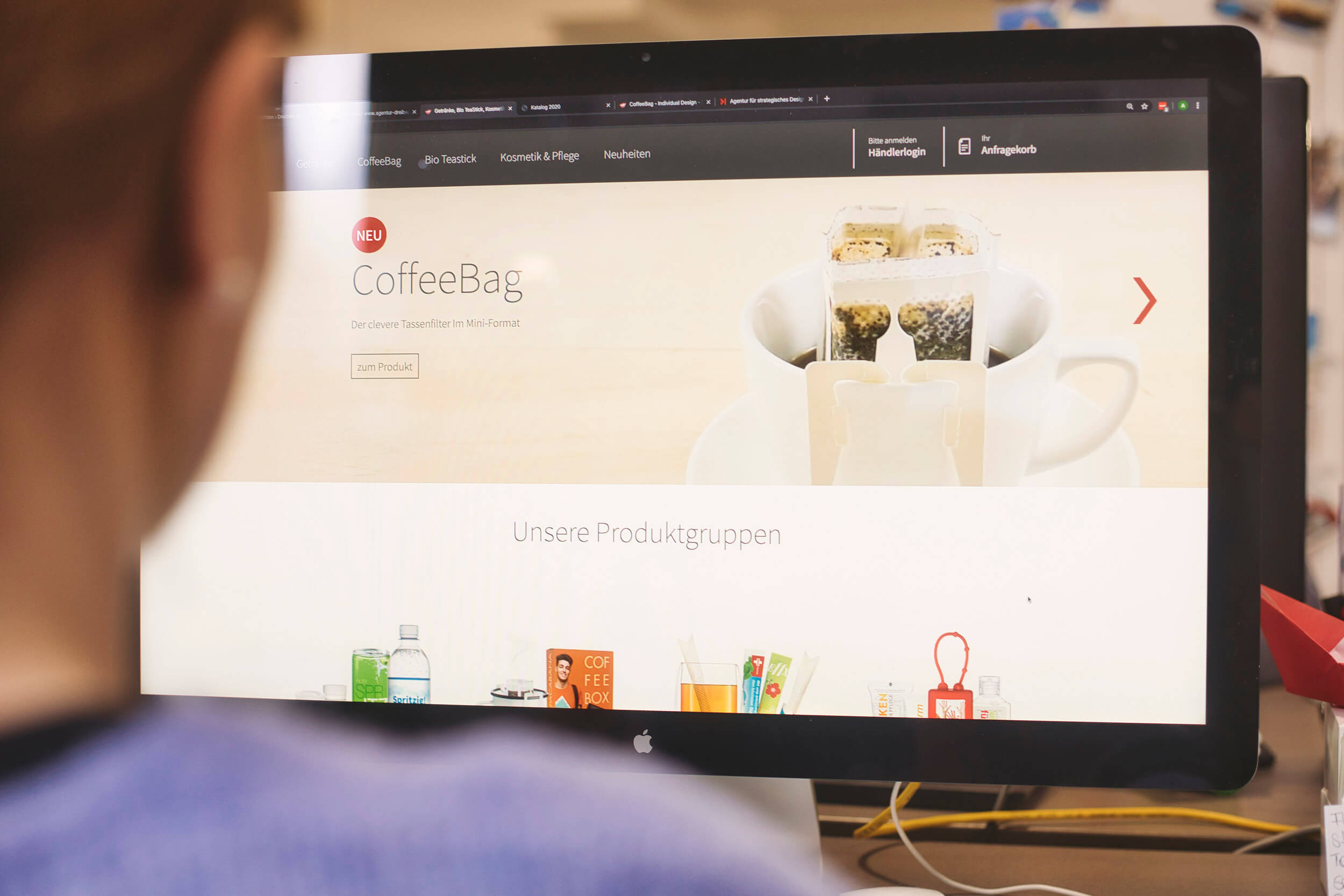 Video zeigt den CoffeeBag auf der Website von Sanders Imagetools