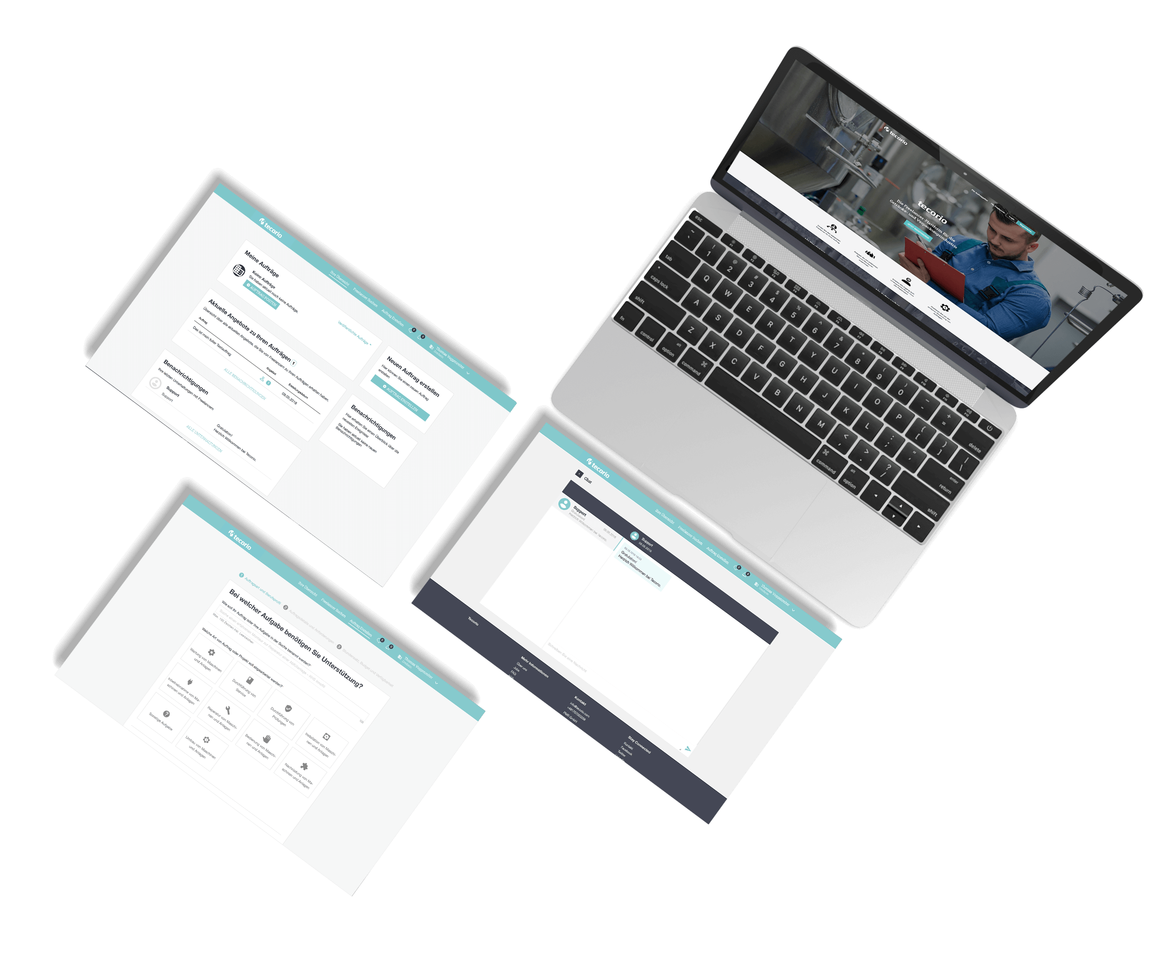 Ansicht der enders-Website auf einem MacBook