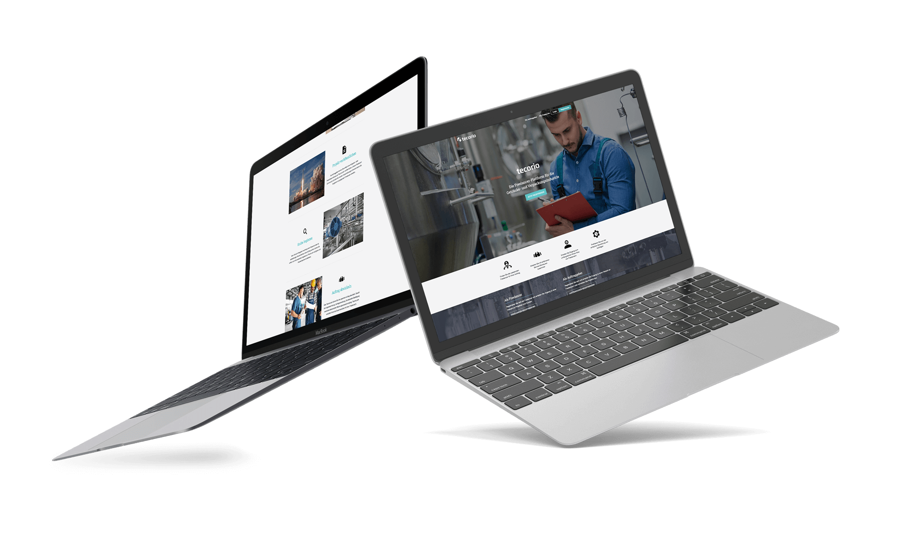 Ansicht der enders-Website auf einem MacBook
