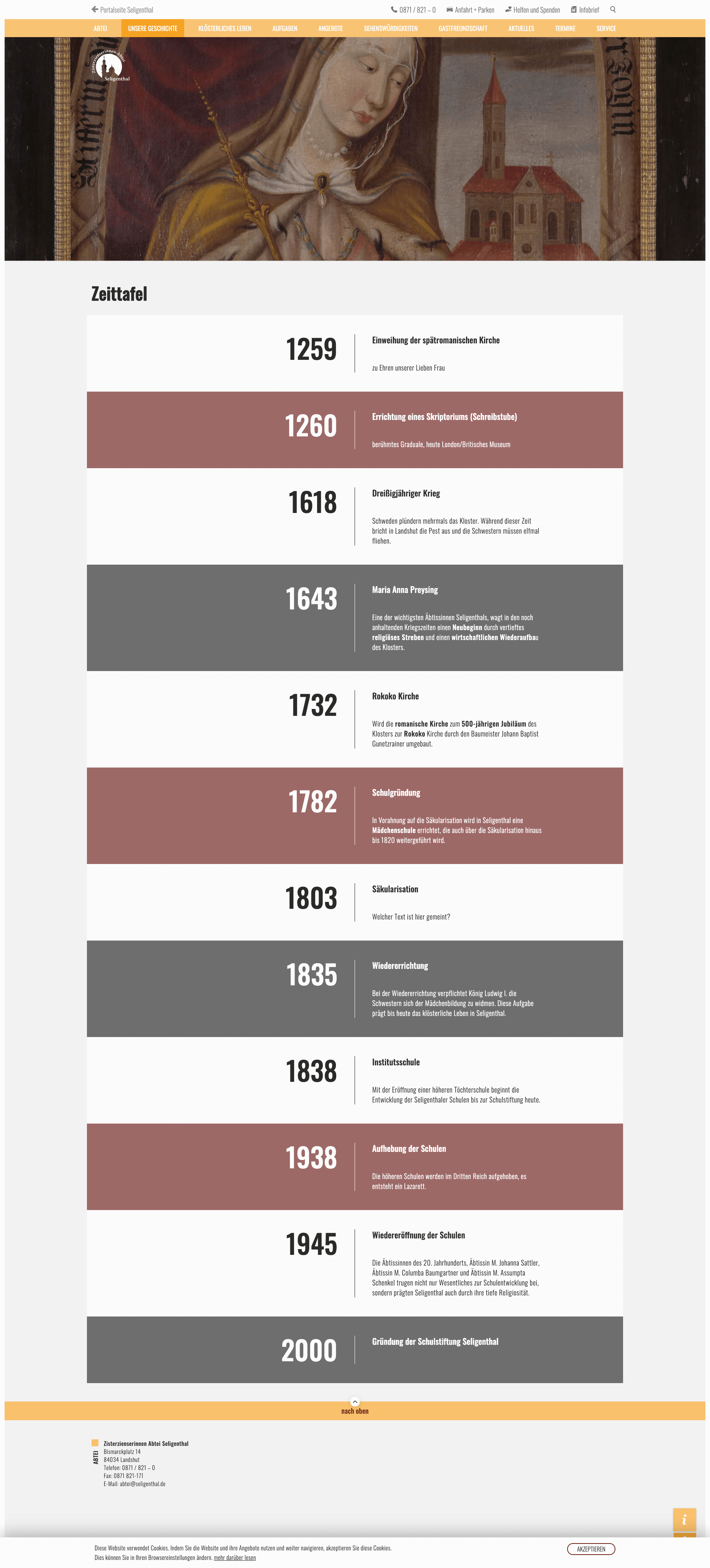 Geschichte der Abtei Seligenthal (Desktop)