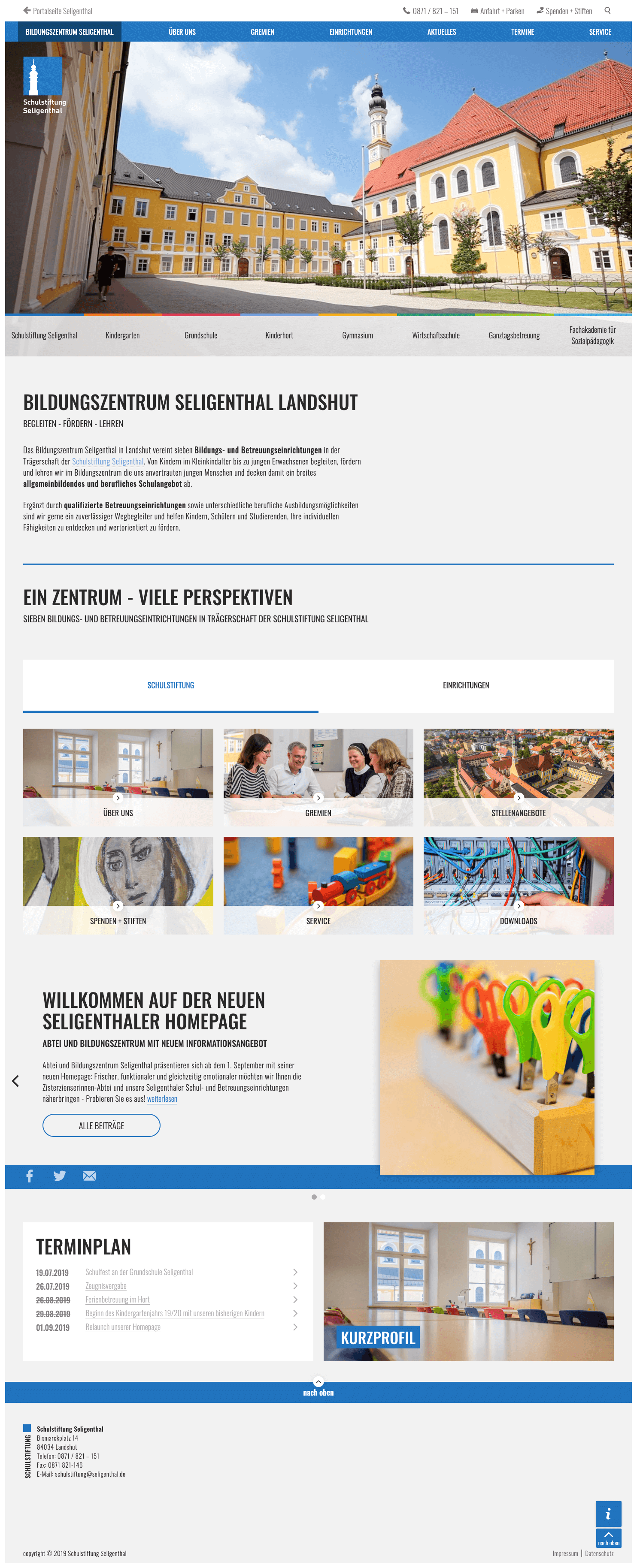 Schulstiftung Seligenthal Landshut (Desktop)