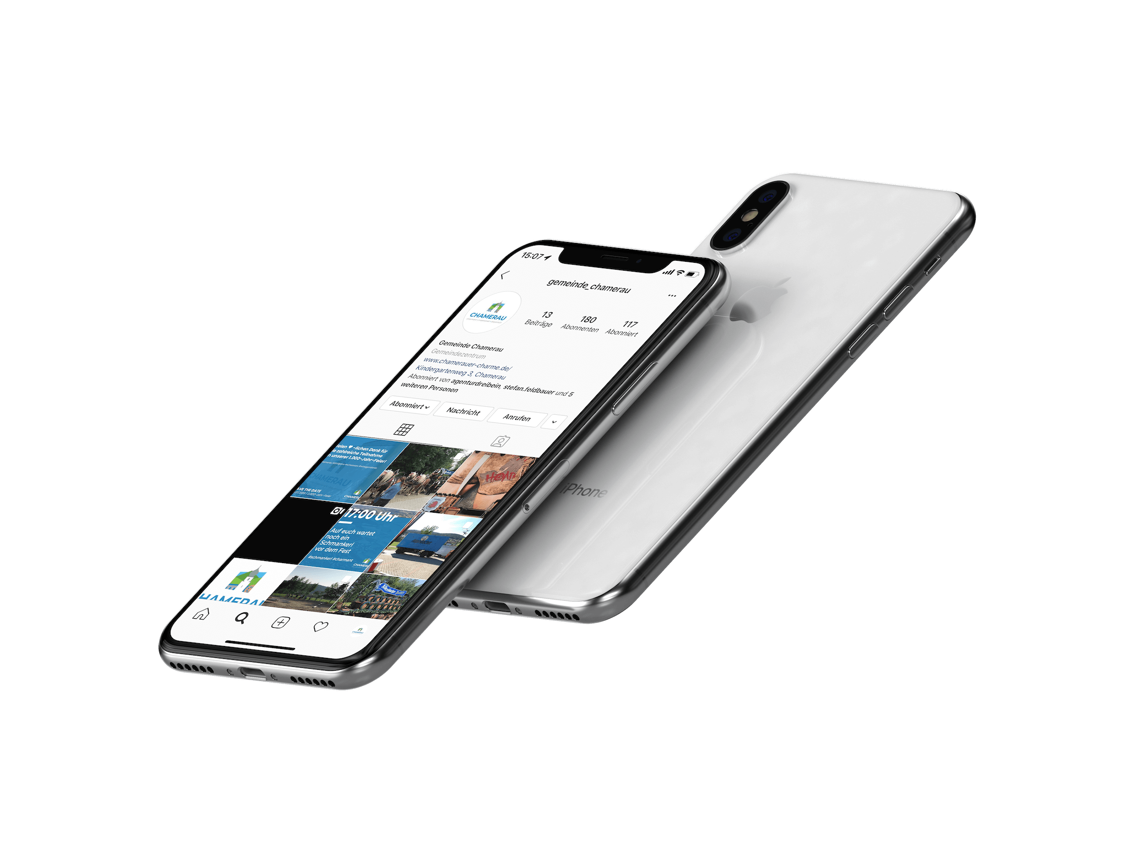 Social Media Instagram Profil der Gemeinde Chamerau